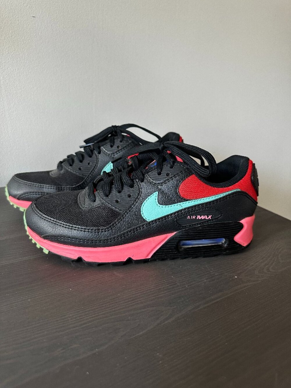 Nike Air Max 90 Women's "Chain Link" - Black & Tropical Twist 6.5